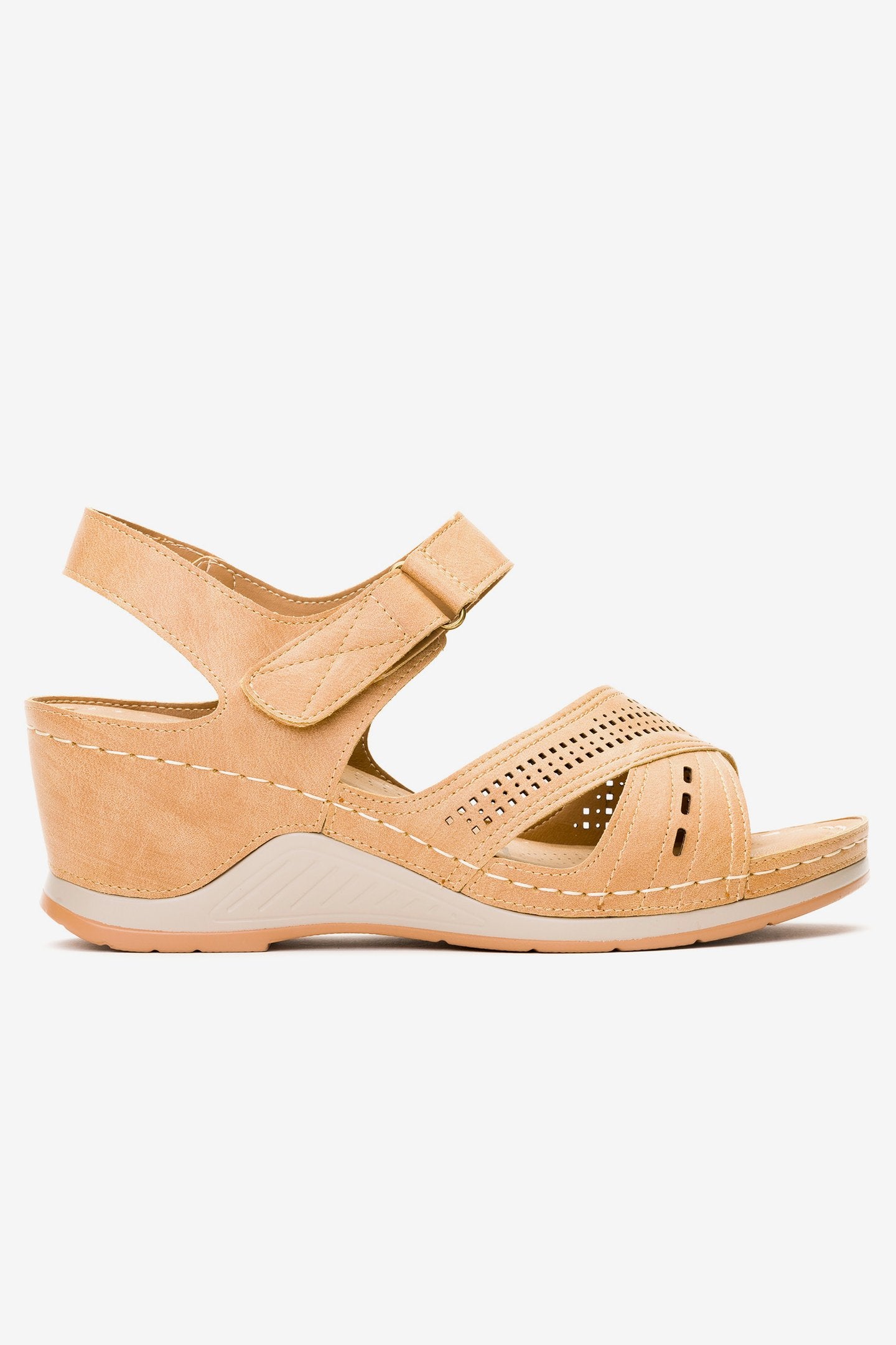 Sandalia Mujer Beige Milán Chancleta Chancleta